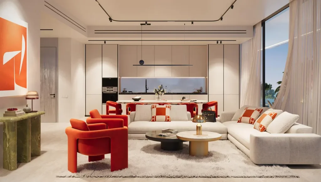 Living Area of Villa de Garda