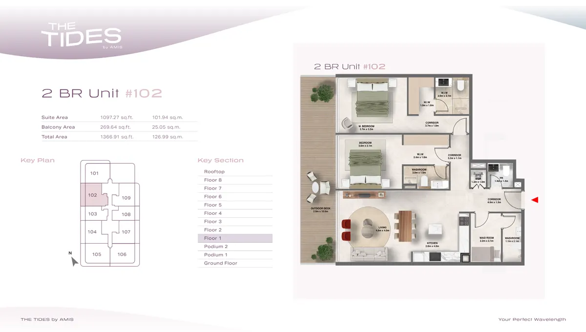 The Tides 2 Bedrooms Apartments