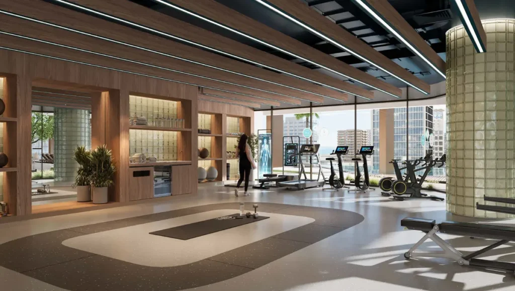 fitness area of Kaia Residences