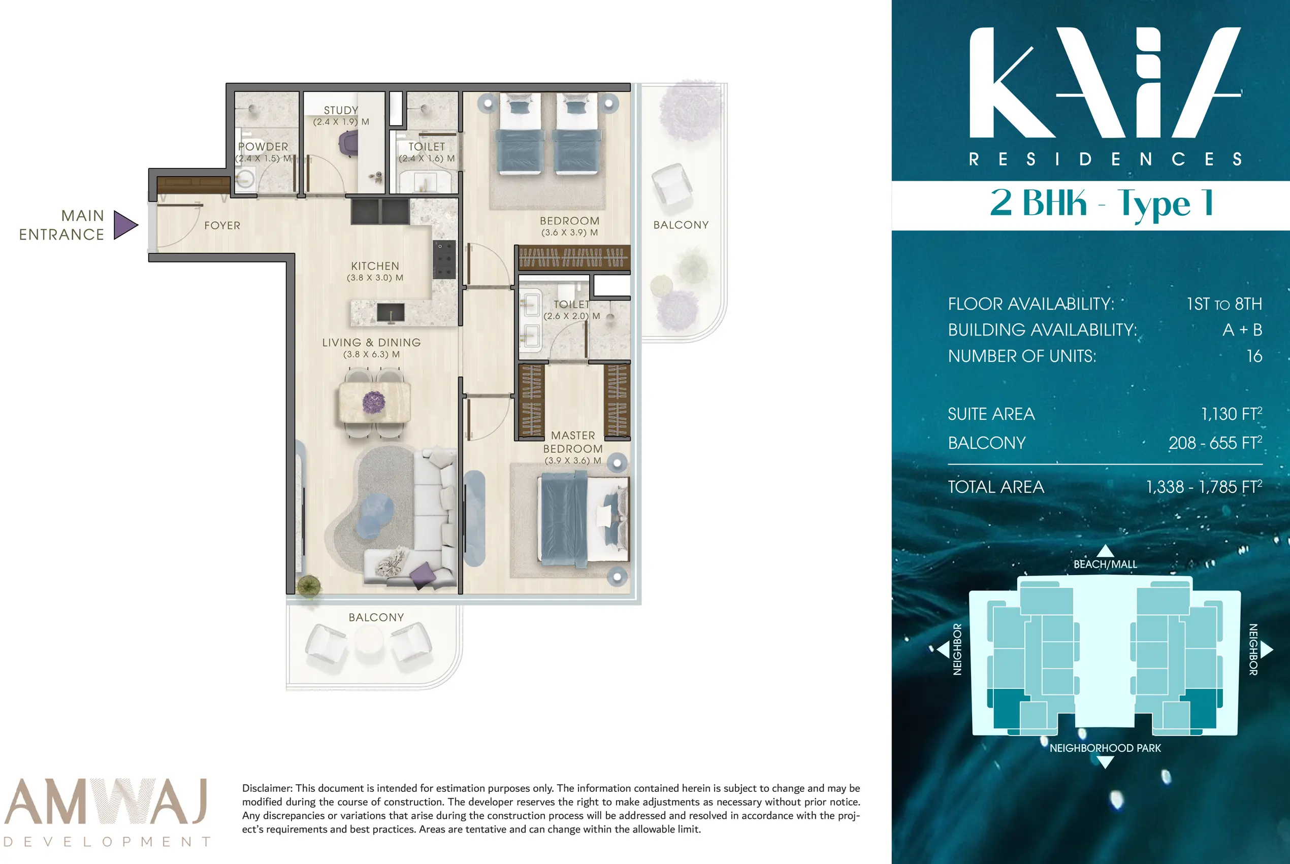 kaia residences floorplan 2 bedroom apartments