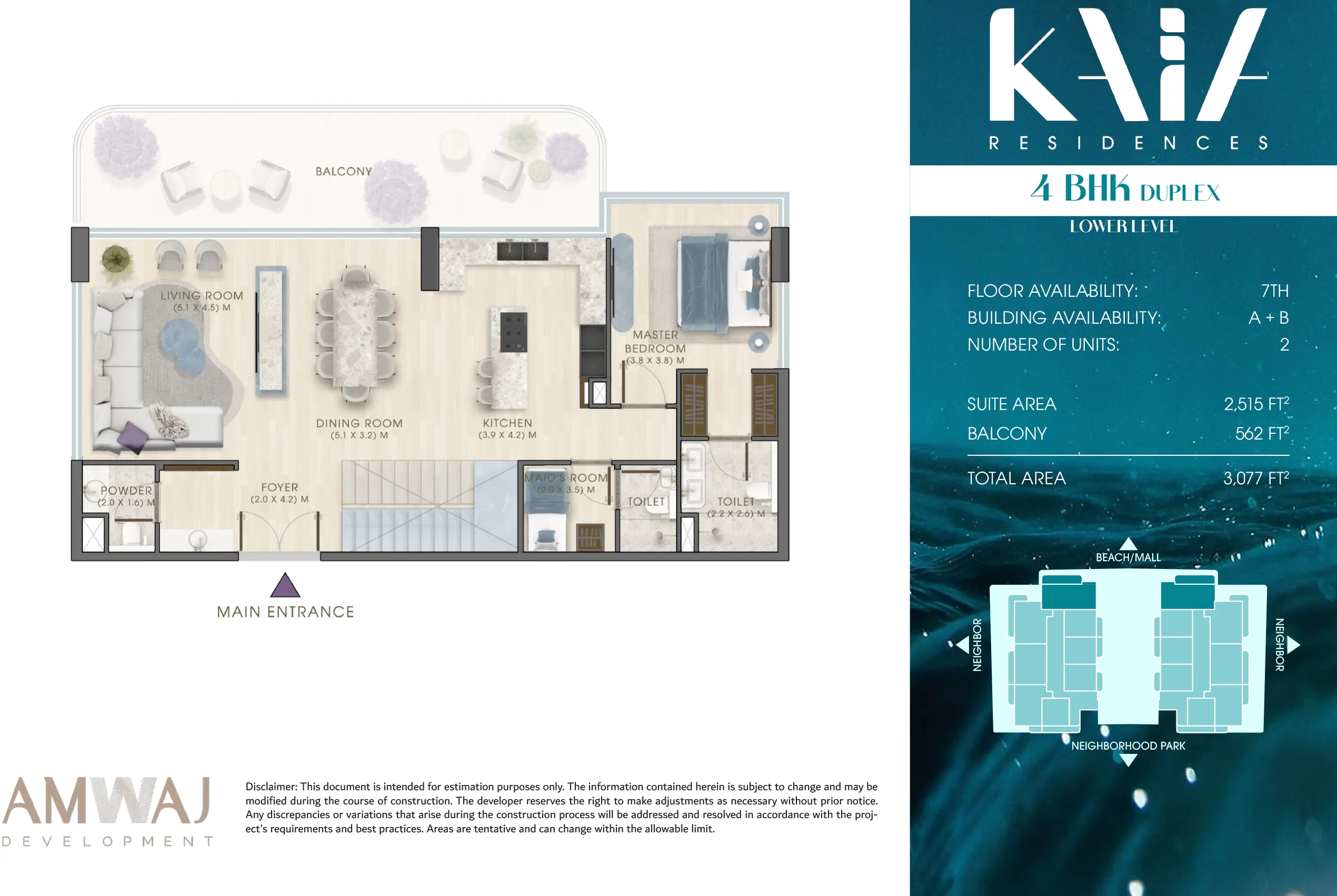 kaia residences floorplan 4 bedroom dulpex