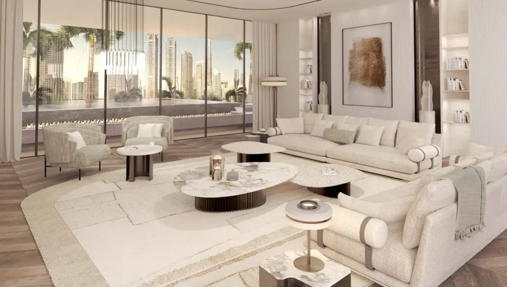 living room of The Ritz Carlton Residences